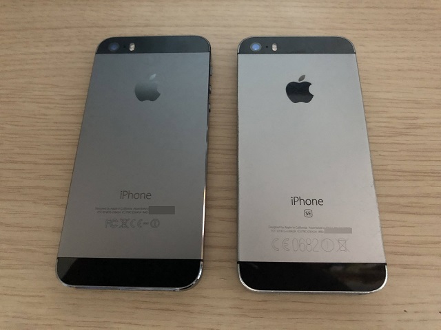 Back of iPhone 5S and iPhone SE